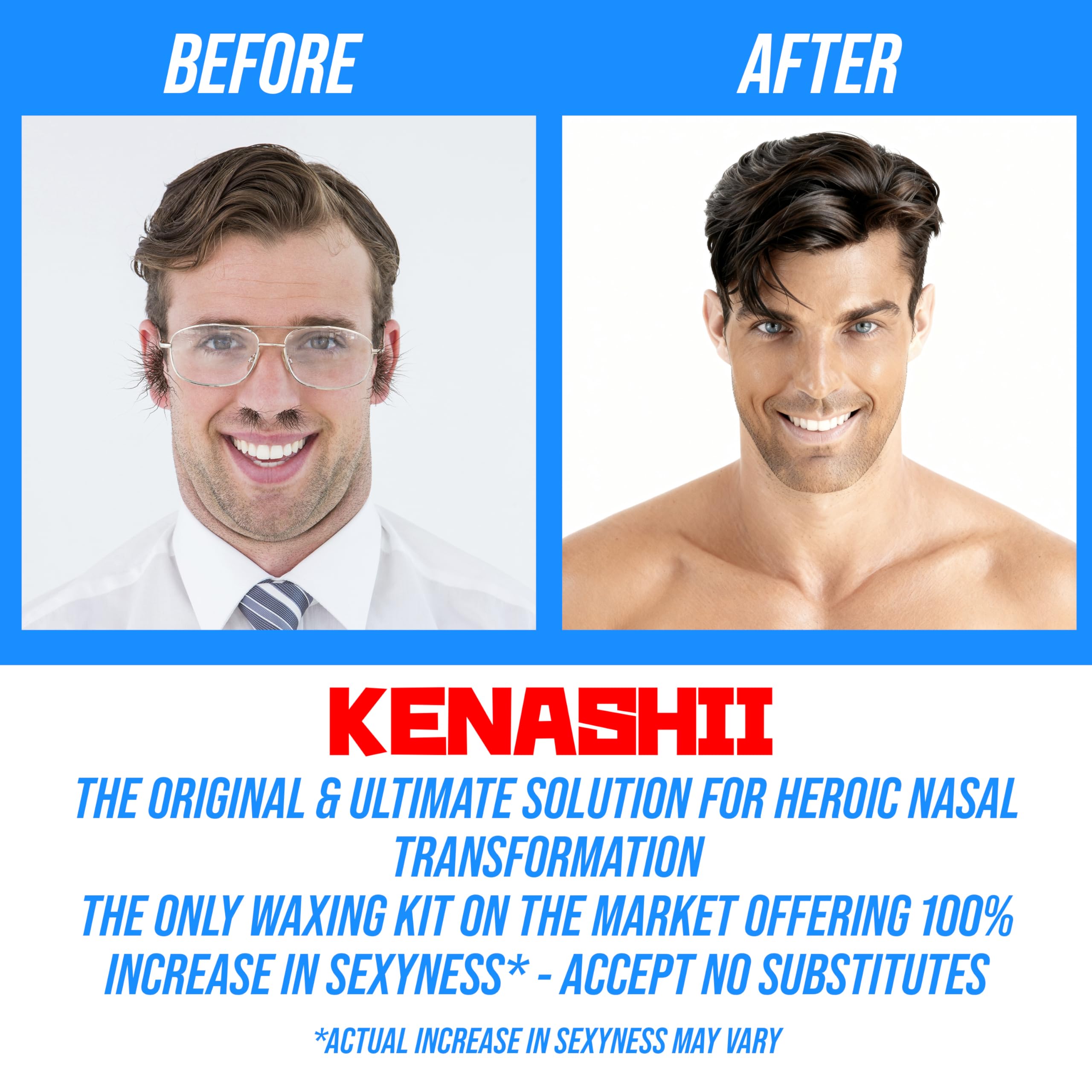 Kenashii nasal waxing kit application shot for easy home grooming