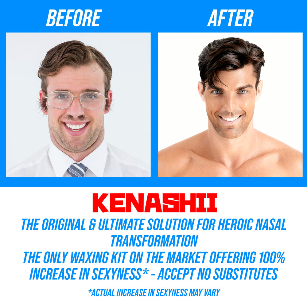 Kenashii nasal waxing kit application shot for easy home grooming
