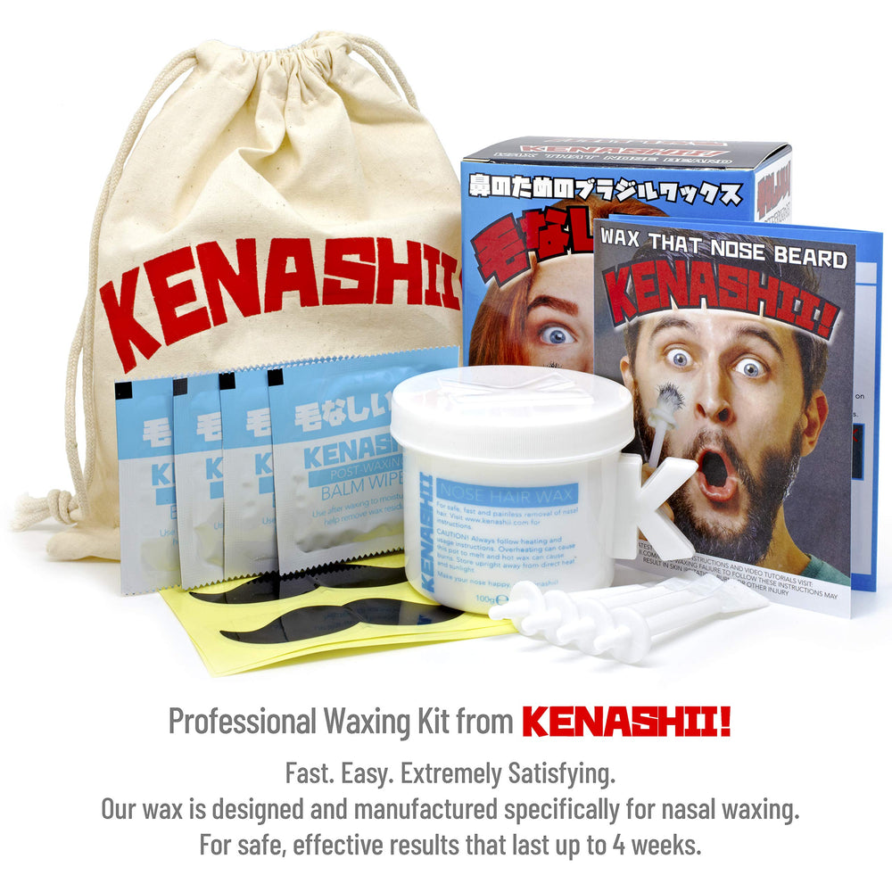KENASHII Nose Wax Kit Unopened Box shows complete at-home grooming solution.
