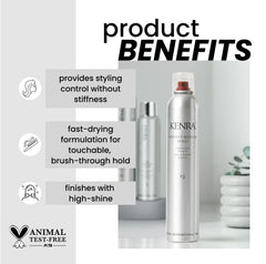 Kenra Perfect Medium Spray two-pack bottle side shows sleek, high-shine finish.