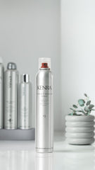 Kenra Perfect Medium Spray quick-dry formulation image highlights fast styling results.