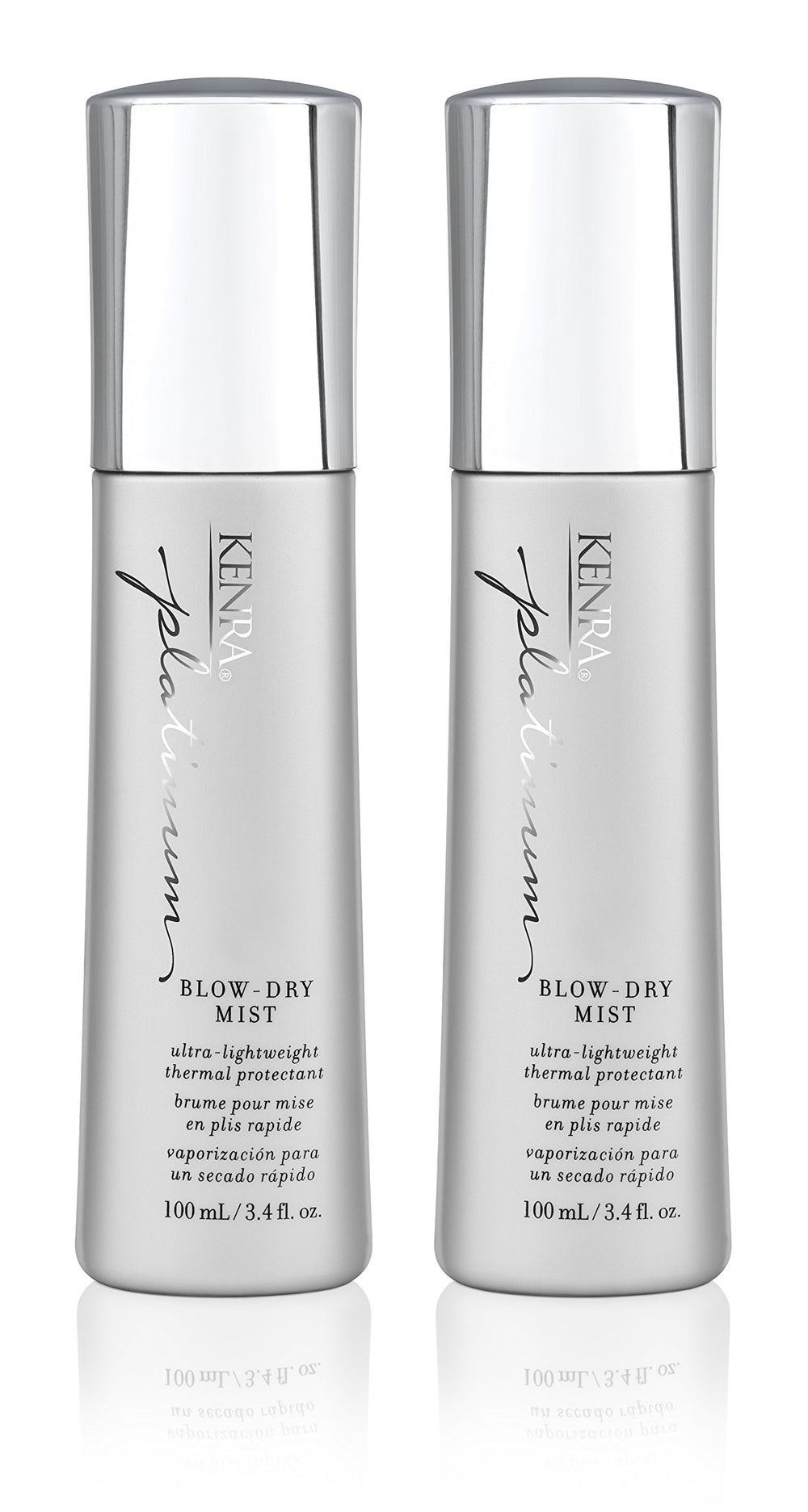 Kenra Platinum Blow-Dry Mist bottle front showcasing heat protection
