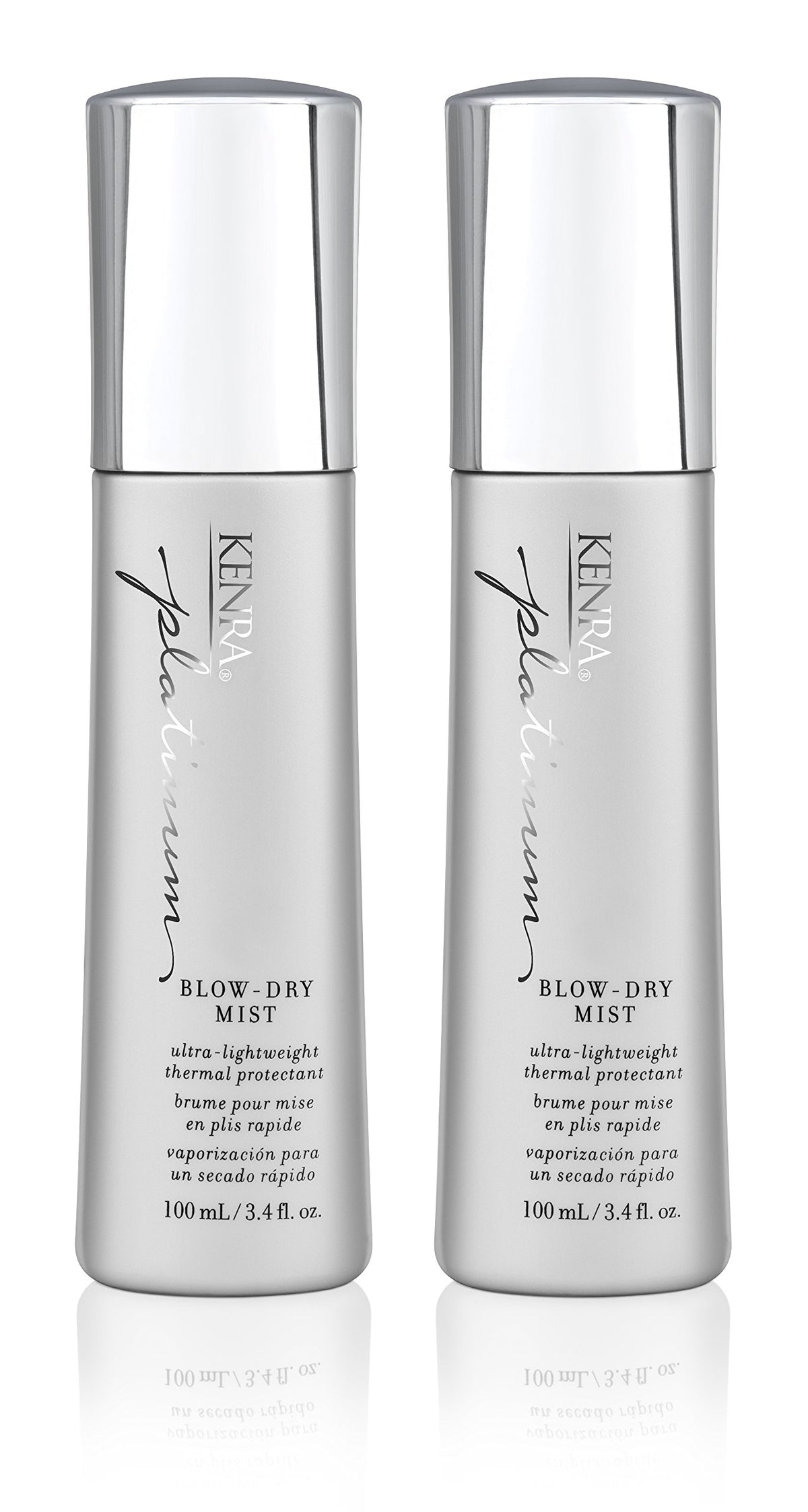 Kenra Platinum Blow-Dry Mist bottle front showcasing heat protection