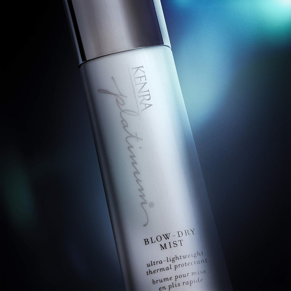 Kenra Platinum Blow-Dry Mist hair smooth close-up with detangling