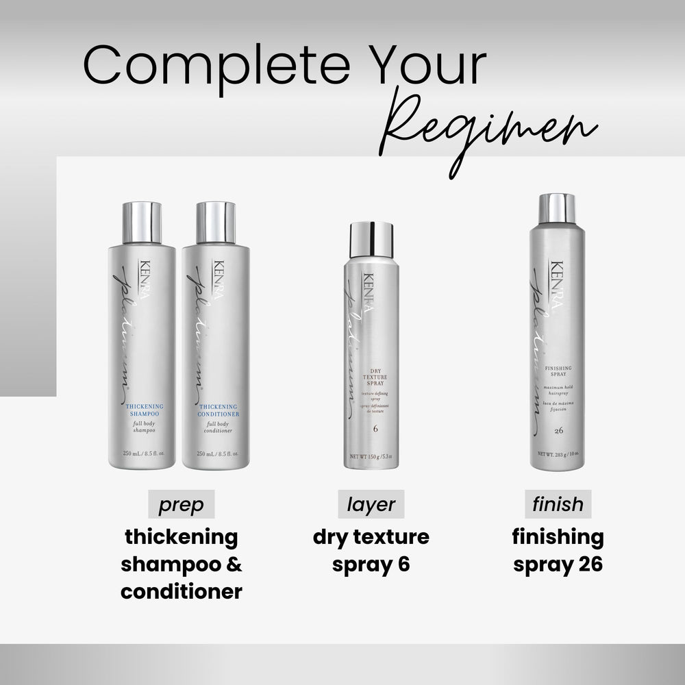 Kenra Platinum Dry Texture Spray 2-pack on display.