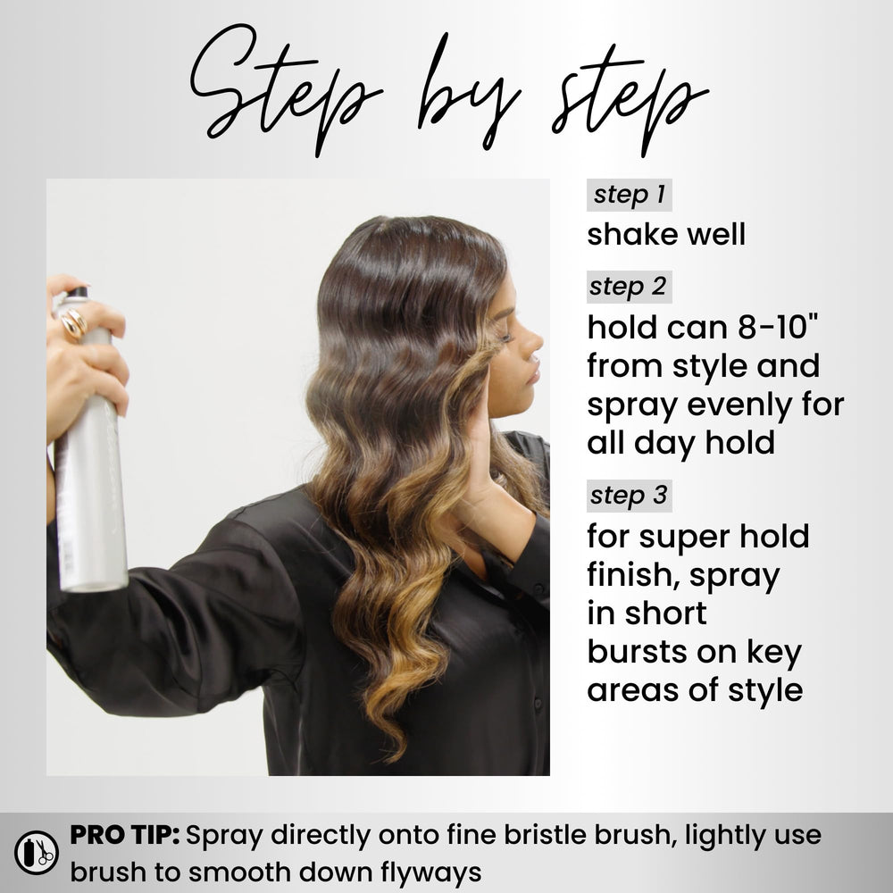 Kenra Platinum Finishing Spray long-lasting hold bottle delivers lift.