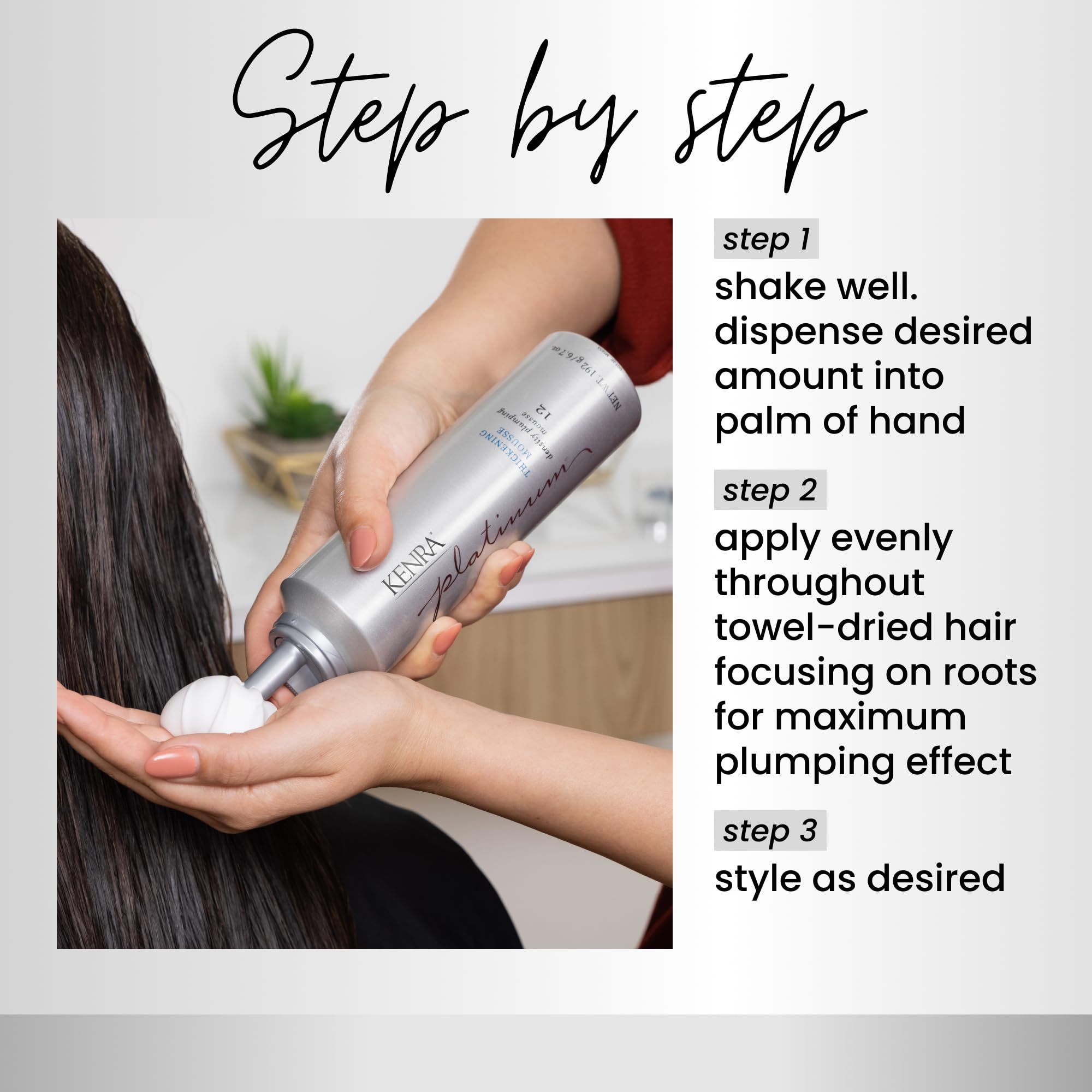 Kenra Platinum Thickening Mousse resists humidity for up to 48 hours.