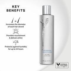 Kenra Platinum Thickening Shampoo lather on strands suggests volume and cleanse.