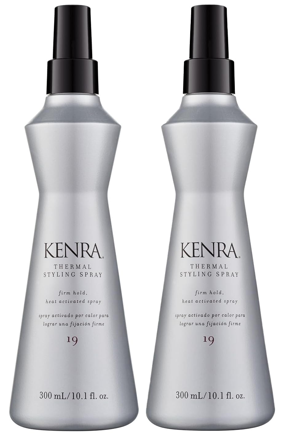 Kenra Thermal Styling Spray bottle 2-pack shown for heat protection and easy release