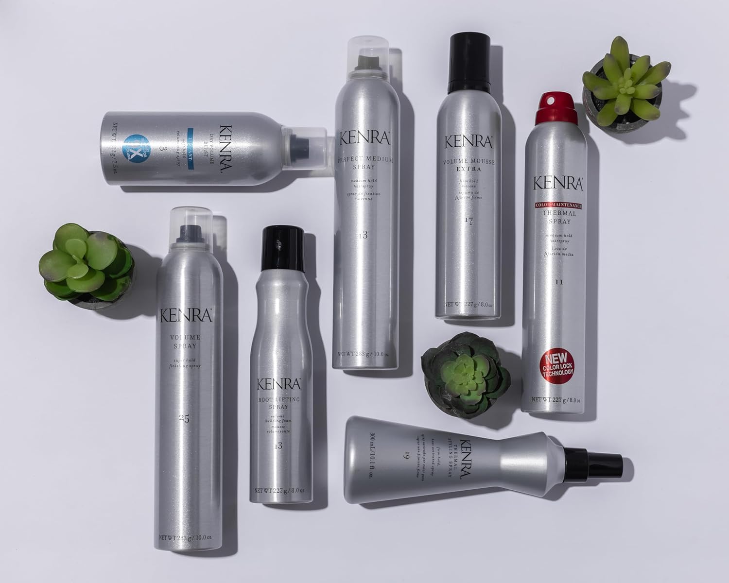 Kenra Thermal Styling Spray helps preserve color during heat styling