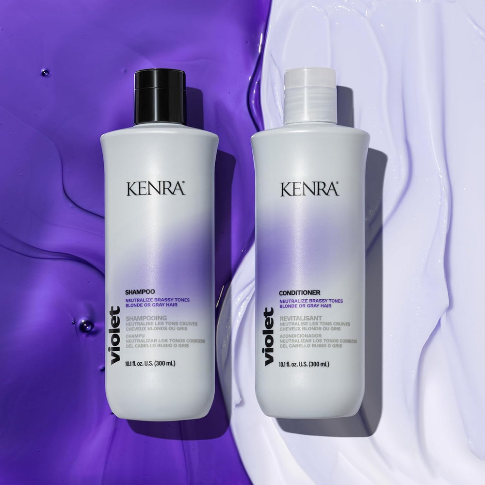 Kenra Violet Set packaging showcases color-safe system for color-treated hair