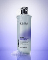 Kenra Violet Shampoo pour deposits purple pigment to neutralize yellow