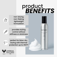 Kenra Volume Mousse Extra 17 dispensing pump for easy application