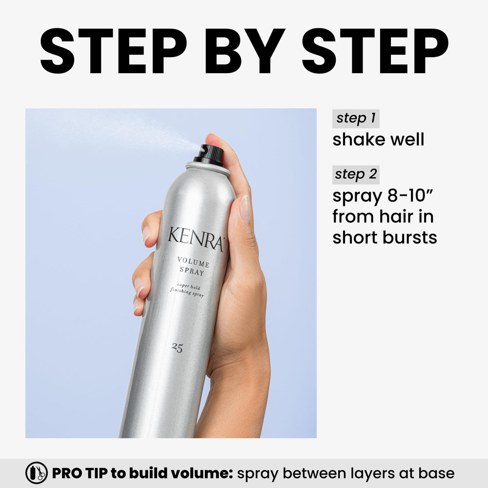 Kenra Volume Spray 25 flake-free texture close-up