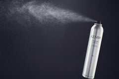 Kenra Volume Spray 25 wind-resistance test demonstrates hold against moving air.