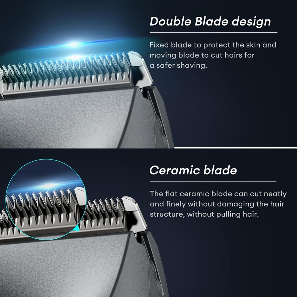 Kensen LED light aids precise trimming in low-light conditions.