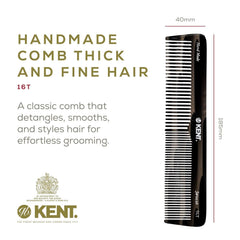 Kent 16T-16TG detangling action with wet hair demonstrates smooth glide
