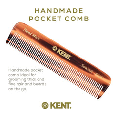 Kent FOT tortoise-hand-polished teeth image illustrating gentle glide through hair.