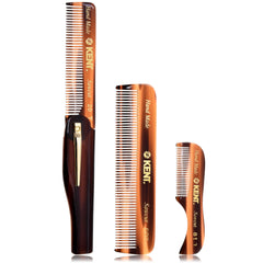Kent Set 20T open pocket comb shows compact travel-ready design for on-the-go grooming.