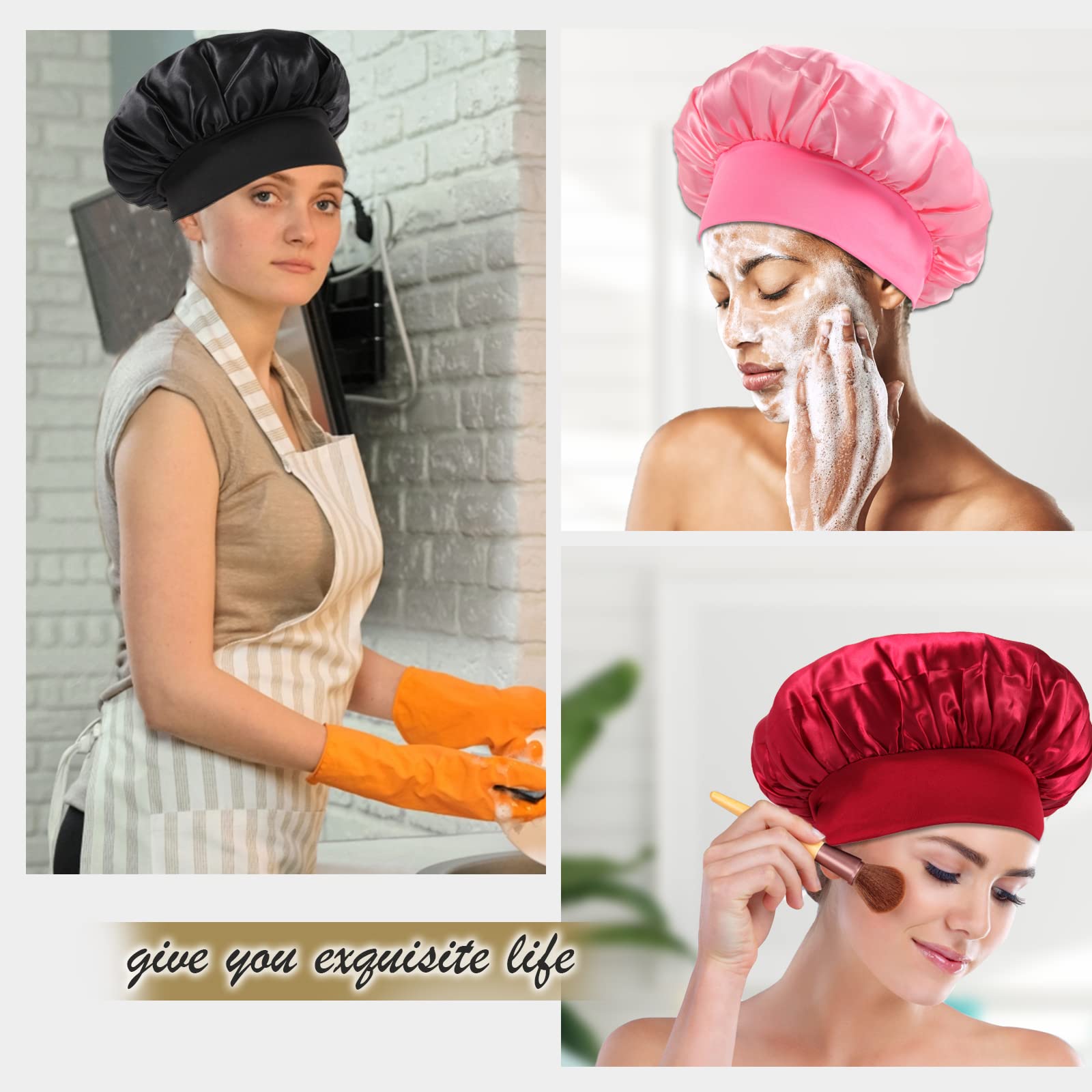 KEPUWAY dreadlocks-braids friendly bonnet protects styles overnight