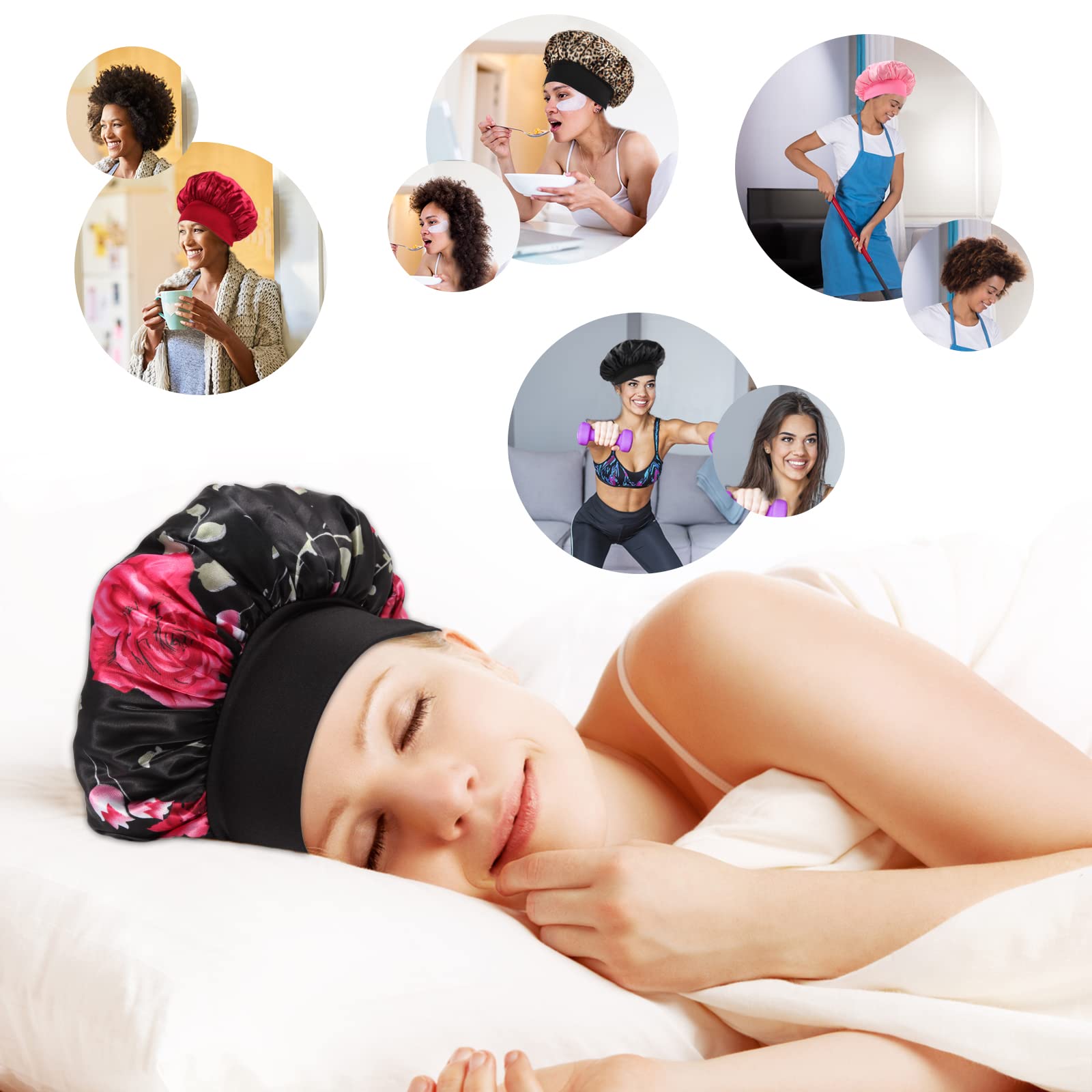 KEPUWAY sleep bonnet moisture lock helps keep hair hydrated during rest