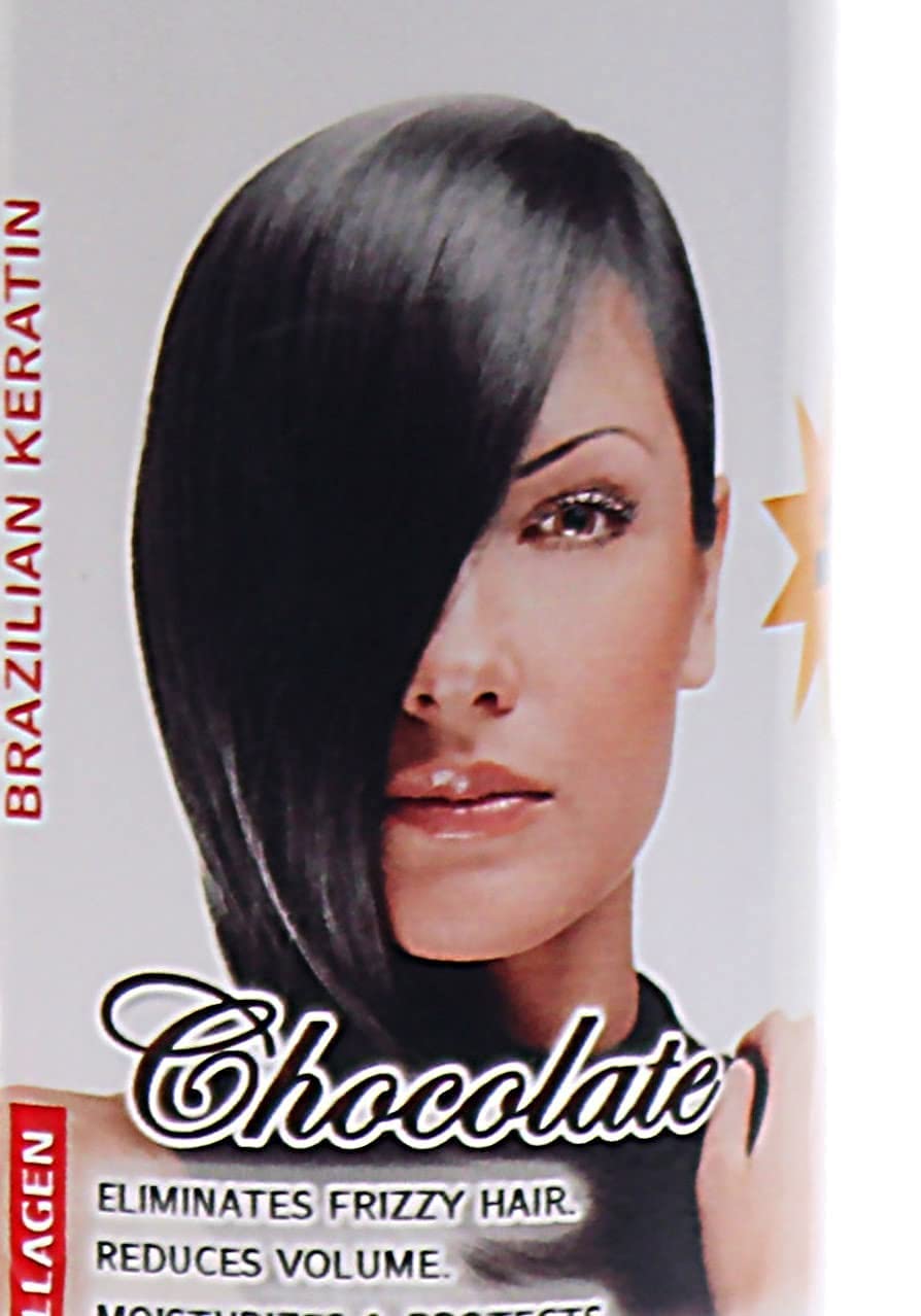 Kera Diamond Keratin Chocolate Restore hair before treatment shows frizz and volume