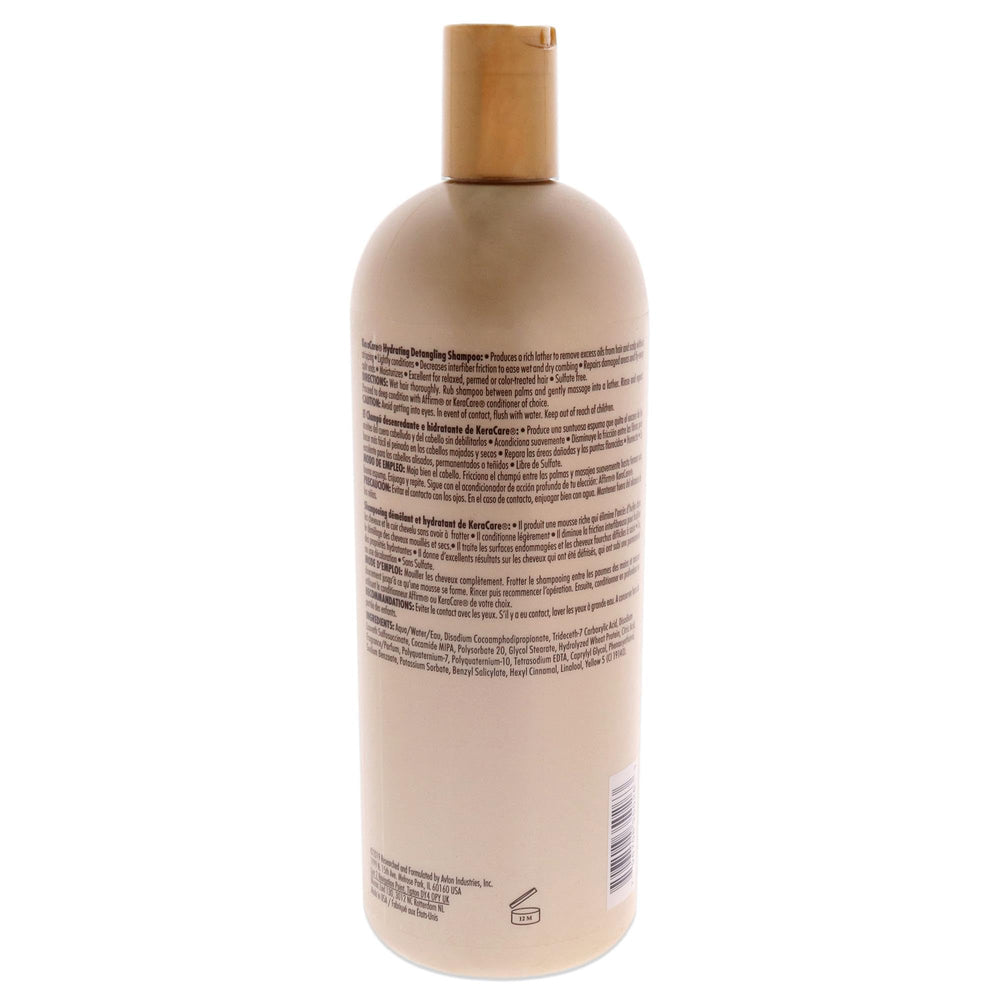 KeraCare Hydrating Detangling Shampoo packaging view highlights 32 oz size and US-origin.