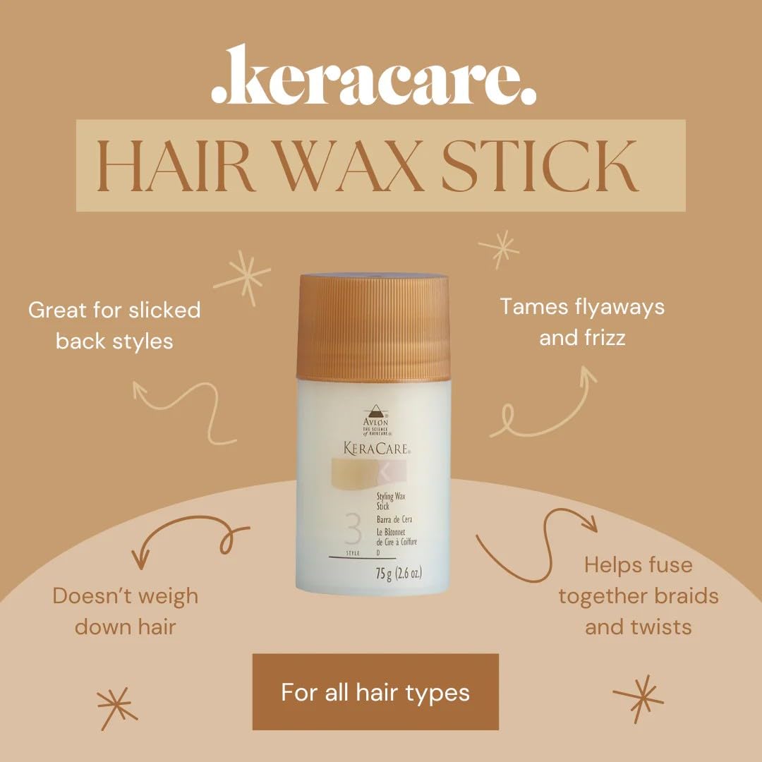 KeraCare in-use slicked-back style demonstrates neat edges and long-lasting control