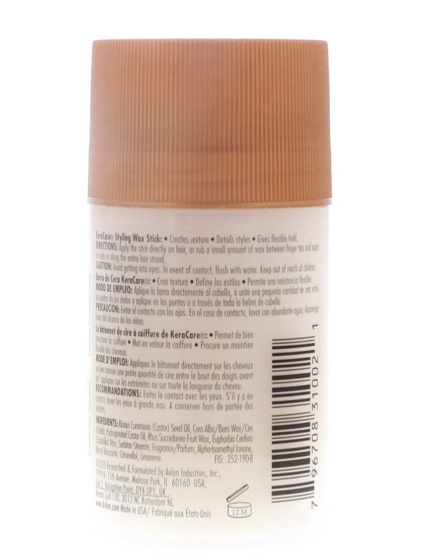 KeraCare Styling Wax Stick hold illustration demonstrates sculpting flexibility.