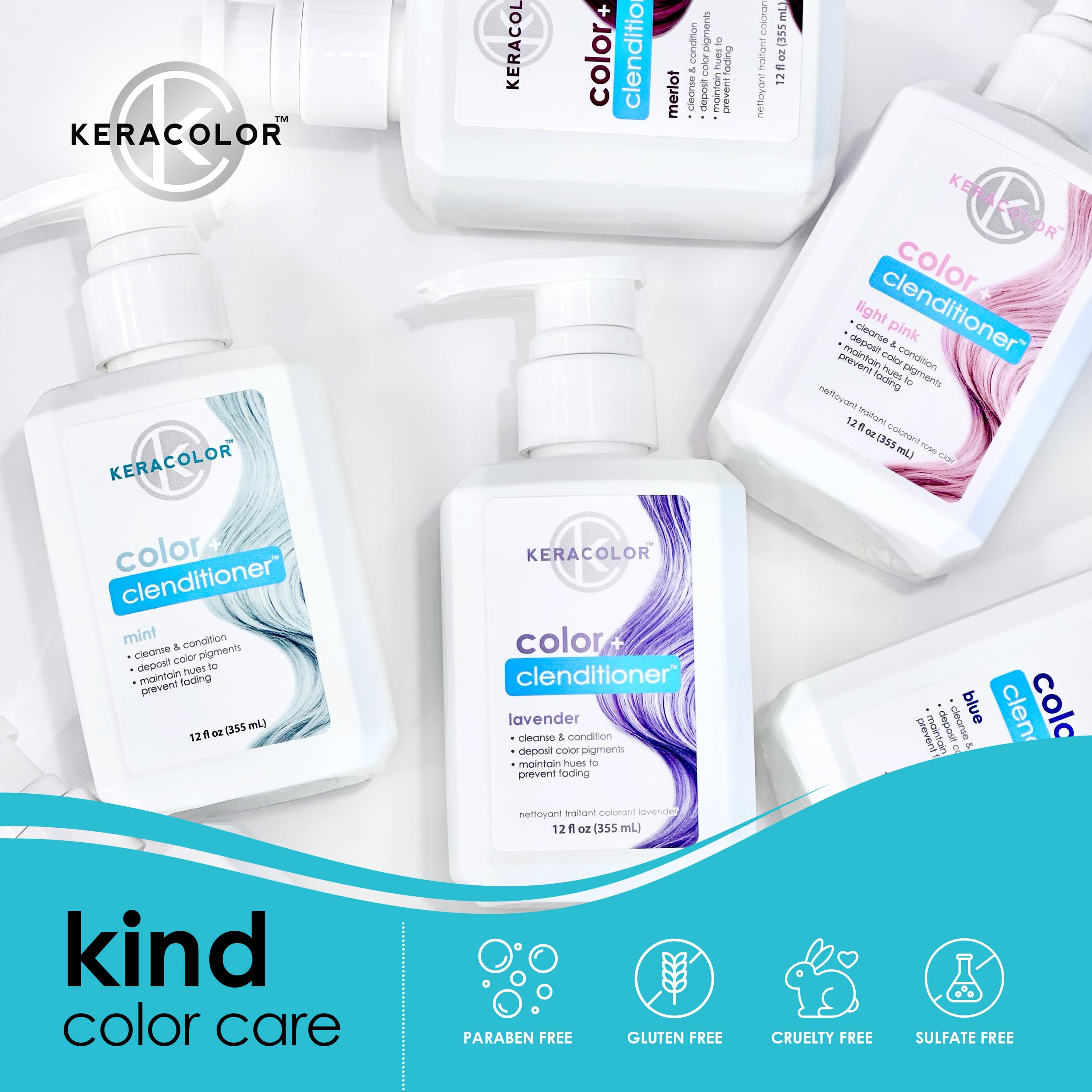 KERACOLOR 20+ hues color chart illustrates the broad range of options available.