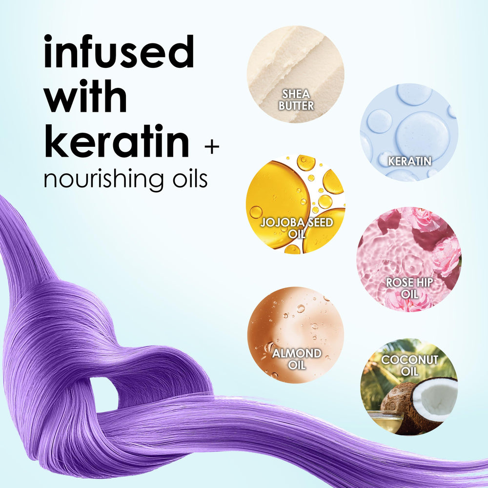 KERACOLOR Foam-free formula close-up signals gentle cleansing without harsh lather.
