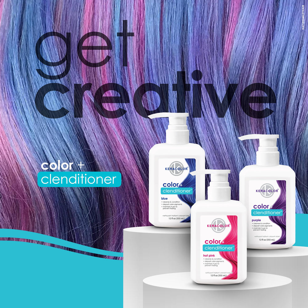 KERACOLOR hair color tester on swatches shows rich pigment and blend possibilities.