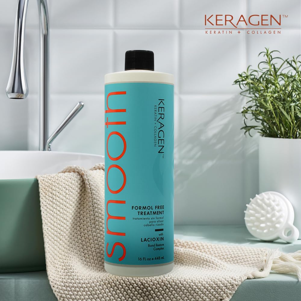 KERAGEN home-use setup with towel and gloves for easy application.