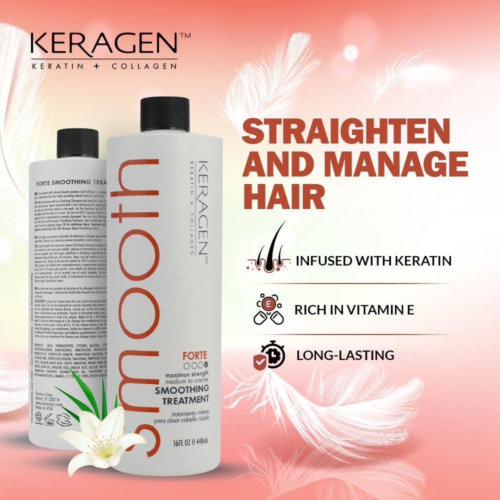 KERAGEN sulfate-free-formula preserves moisture and leaves hair soft and shiny