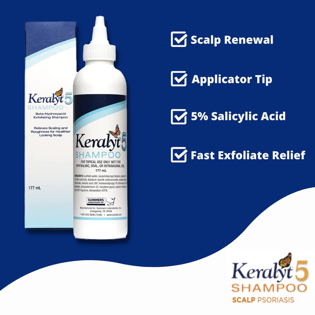 Keralyt 5 shampoo pour action for quick cleansing and exfoliation