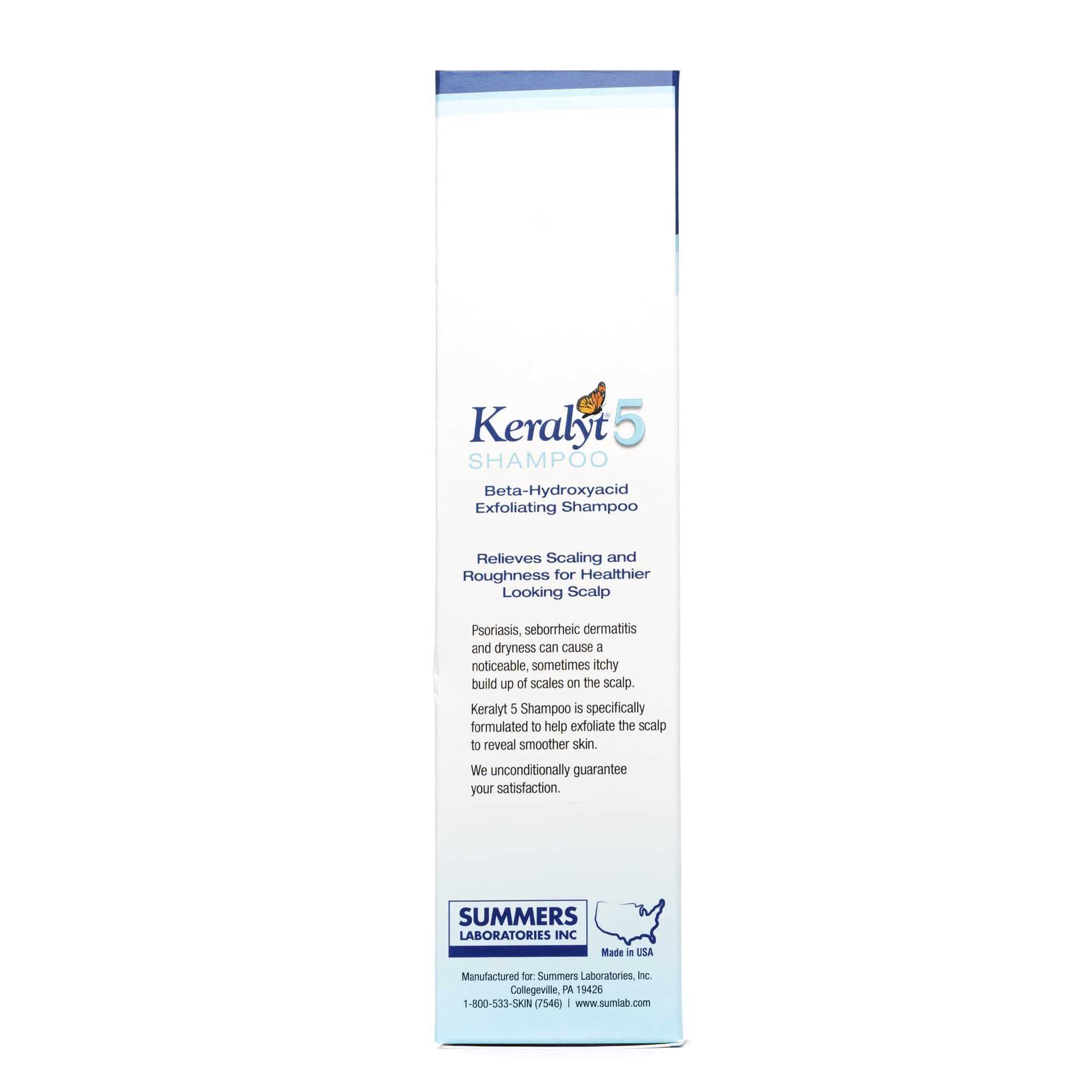 Keralyt 5 shampoo texture close-up showing creamy consistency for wash