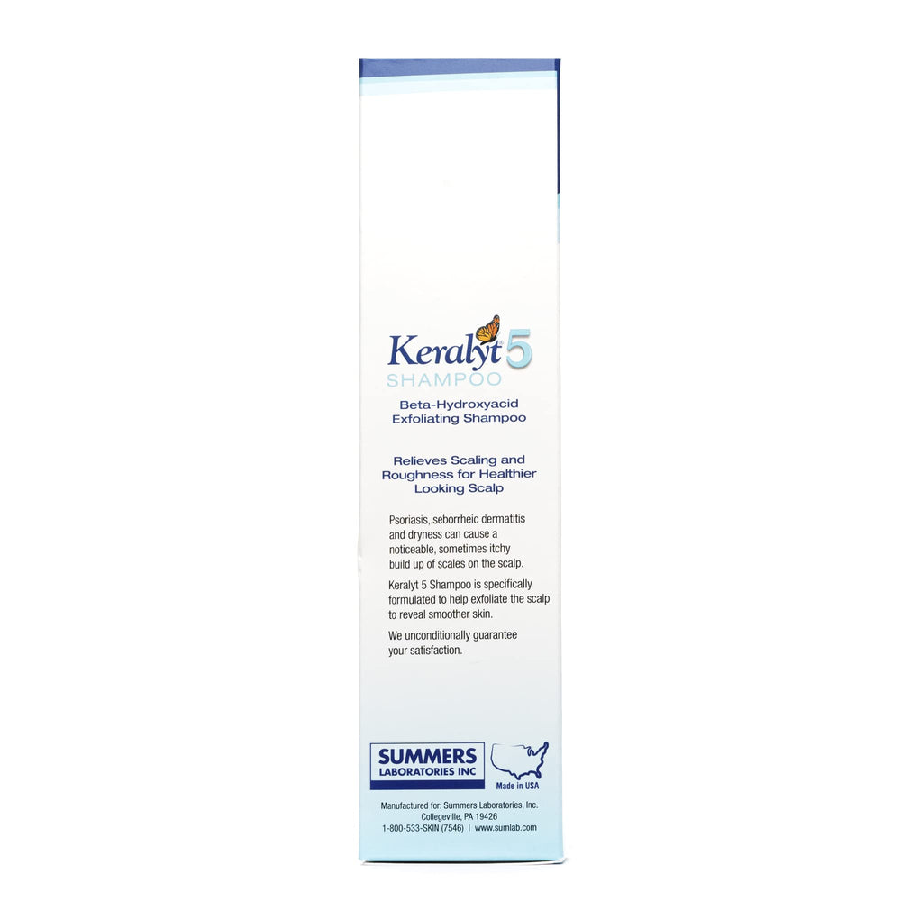 Keralyt 5 shampoo texture close-up showing creamy consistency for wash
