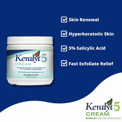 Keralyt psoriasis cream smooth texture close-up shows gentle even exfoliation