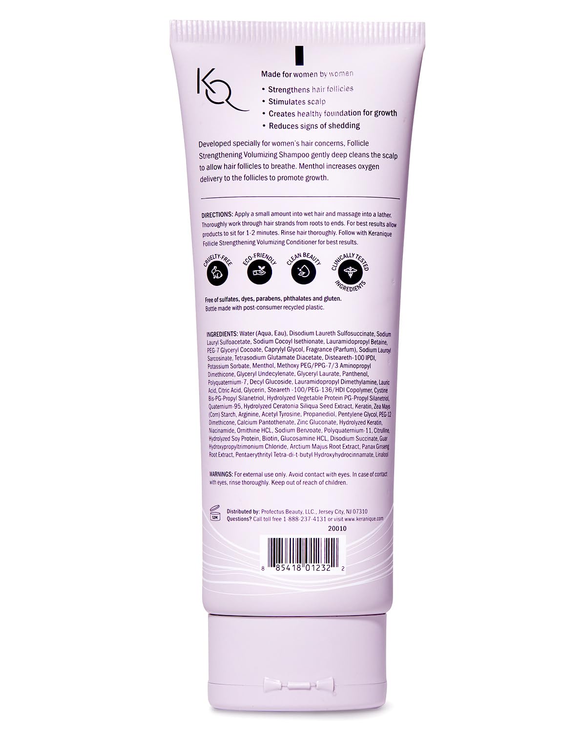 Keranique brillo y nutrición, cabello más vivo tras el lavado.