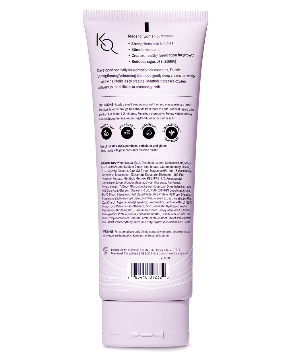 Keranique brillo y nutrición, cabello más vivo tras el lavado.