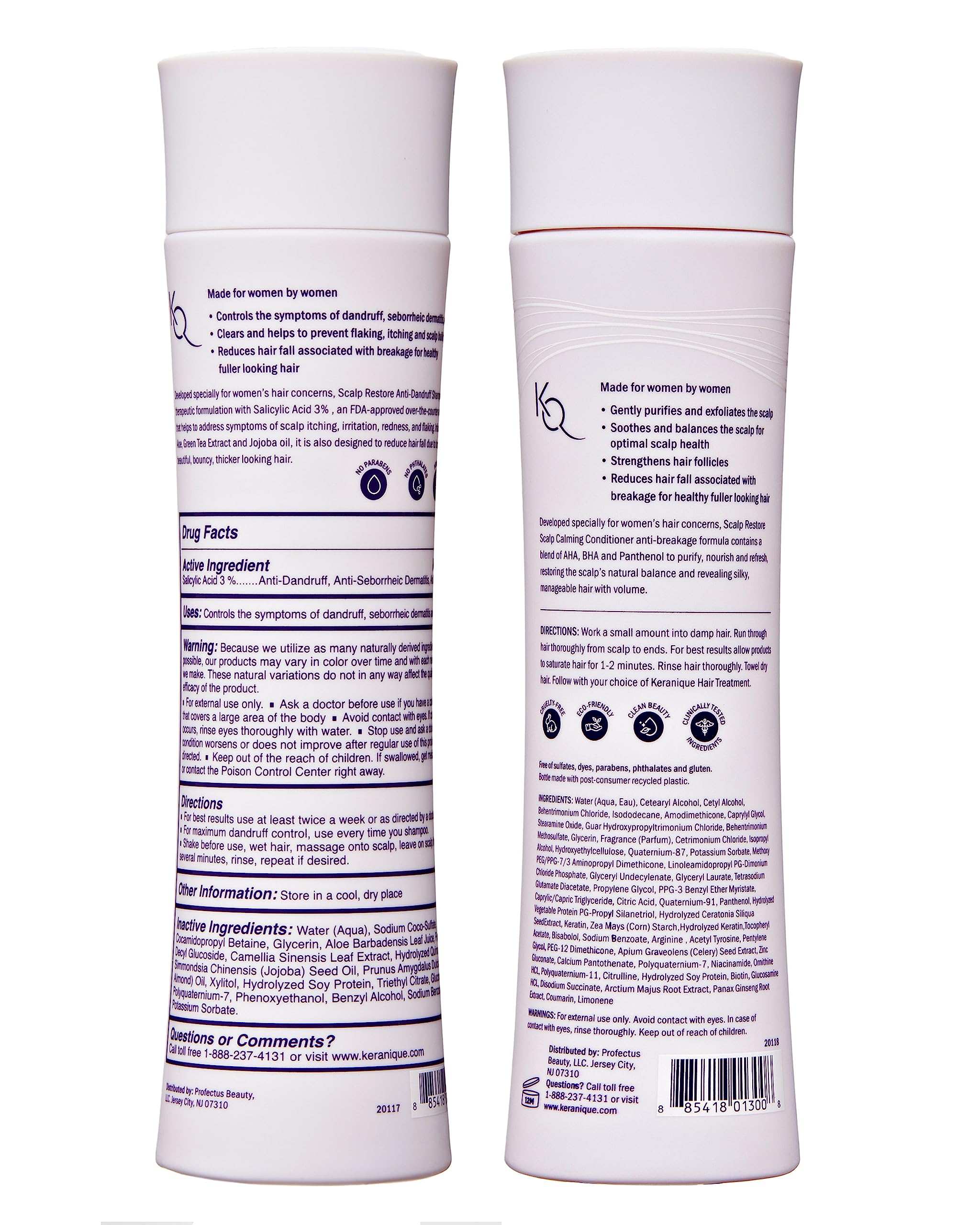 Keranique color-treated hair care setup showcasing gentle, color-safe routine.