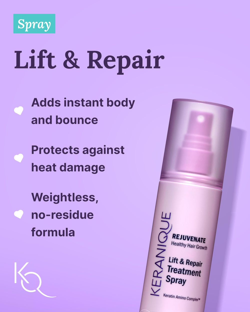 Keranique daily-use routine in bathroom promotes smoother hair