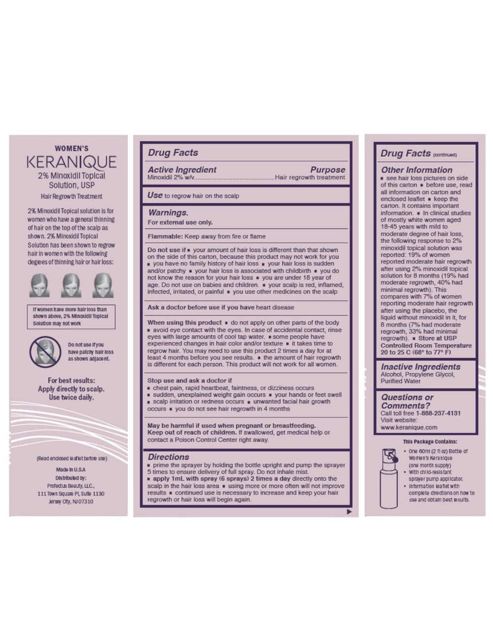 Keranique detailed usage guide for at-home scalp treatment.