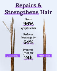 Keranique Hair Thickening Spray applying root lift for instant volume.