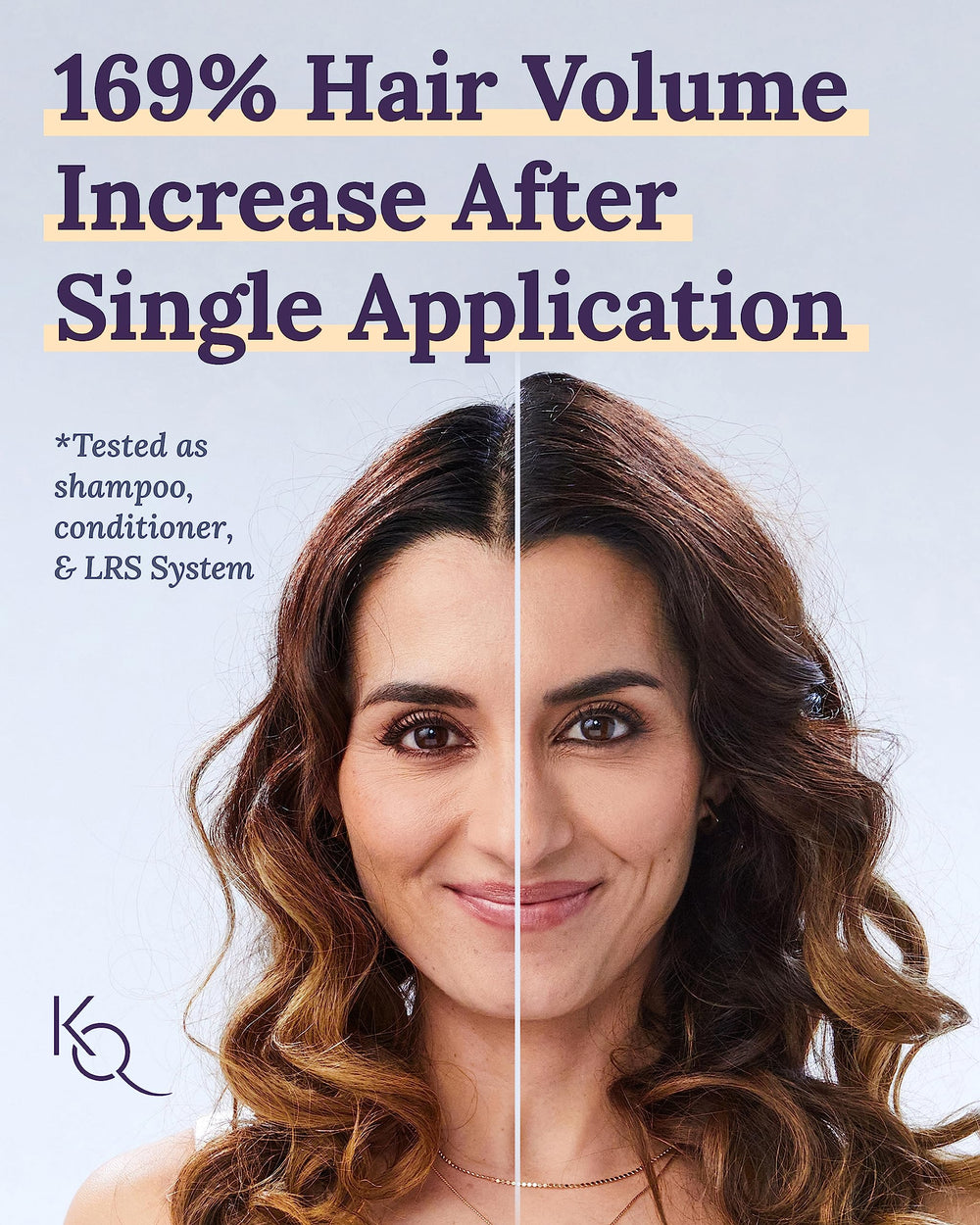 Keranique keratin amino complex graphic highlighting strengthening formula for thinning hair.