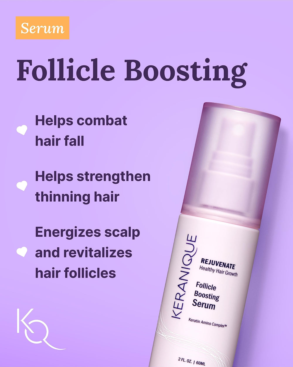 Keranique keratin repair treatment bottle reinforces strands and smooths ends