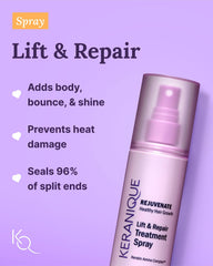 Keranique texturizing spray bottle adds lift and heat protection