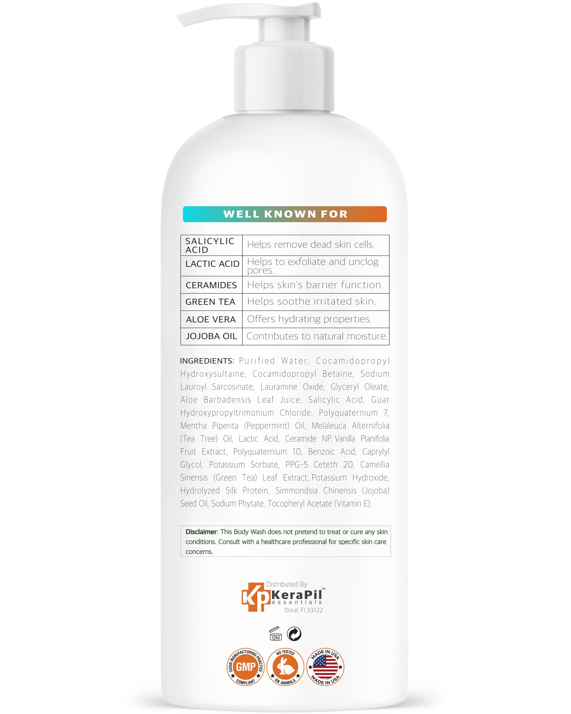 KERAPIL on a bathroom shelf ready for routine exfoliation