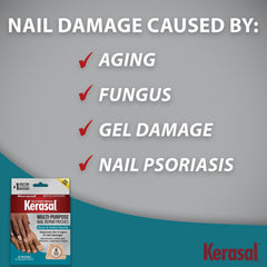 Kerasal nail repair patches in use during bedtime routine for continuous care.