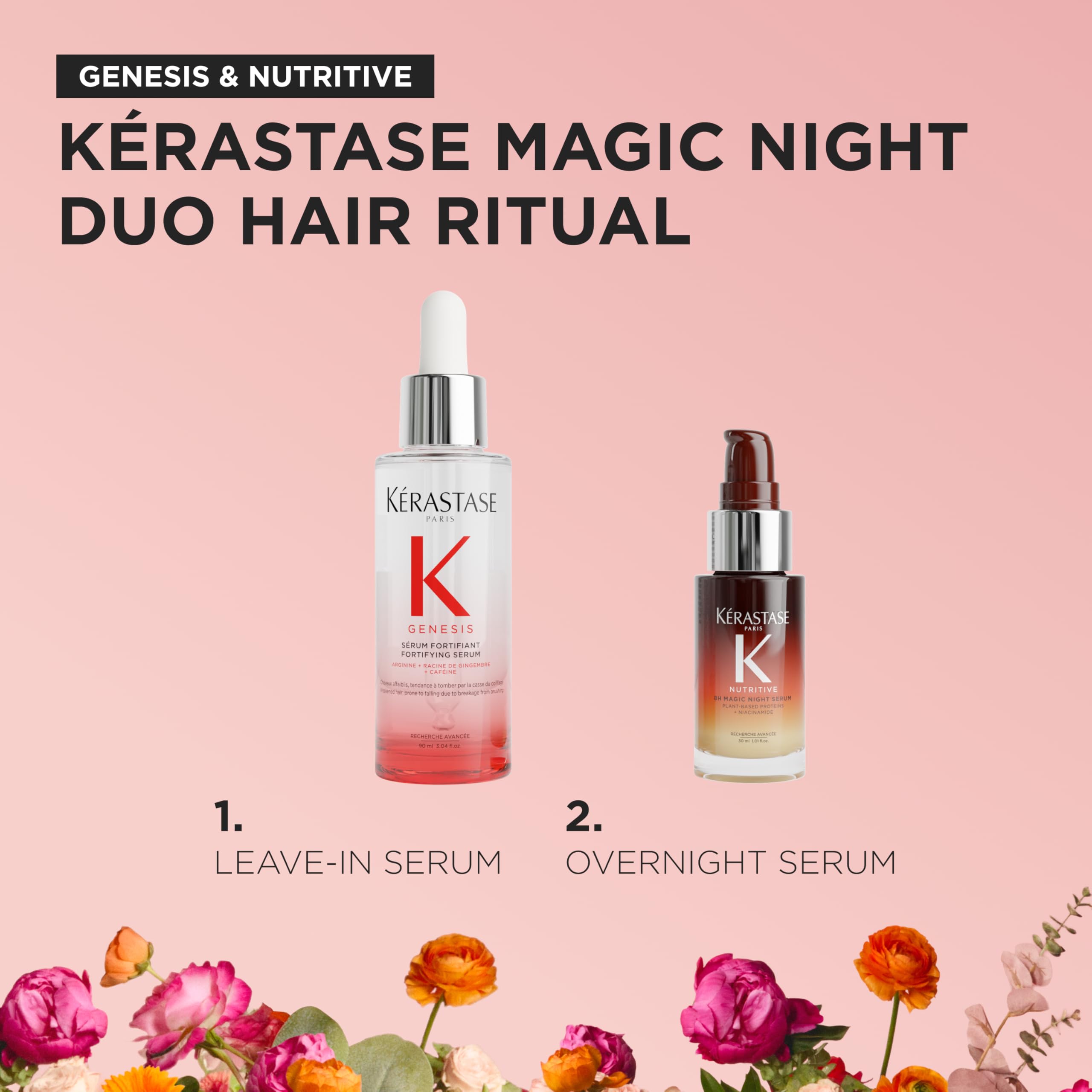KÉRASTASE 8H Magic Night serum texture on hand demonstrating lightweight overnight hydration